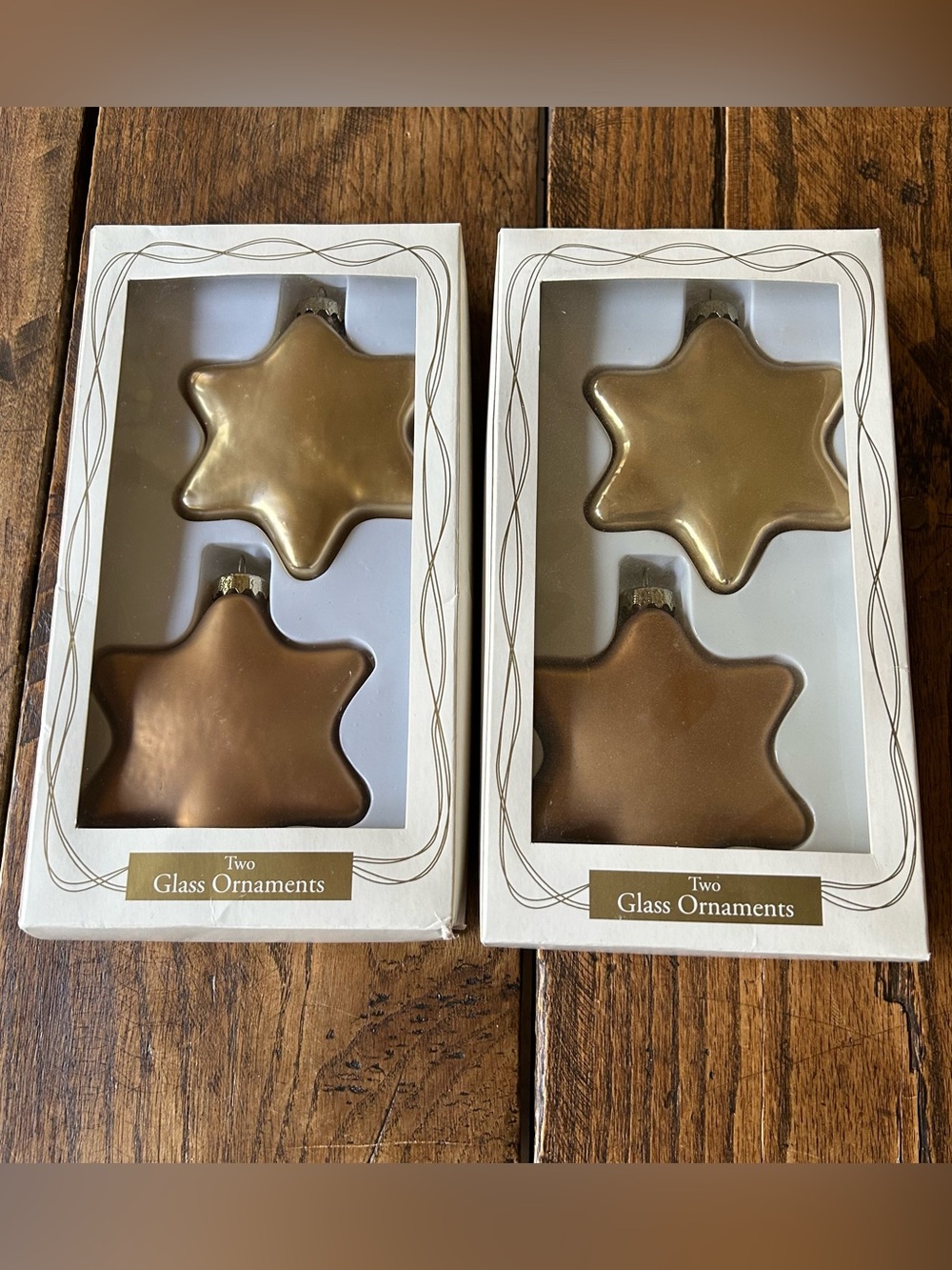 vtg 1996 dayton hudson glass gold star ornaments